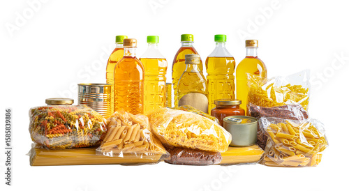 Foodstuff for donation, storage and delivery.