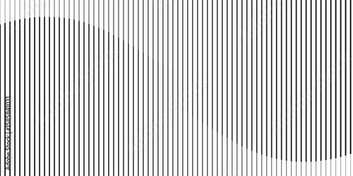 Abstract art geometric background with vertical lines. Optical illusion with waves and transition.