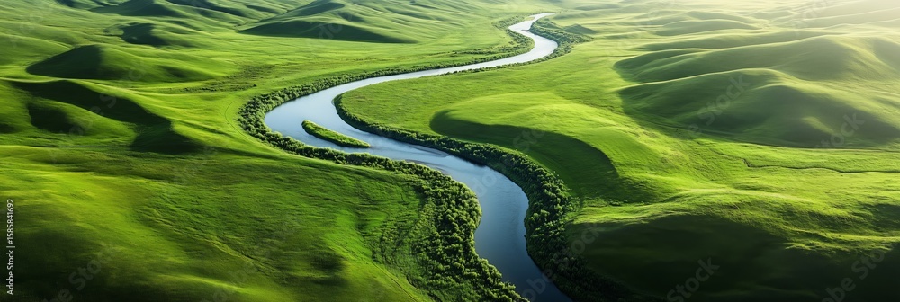 © kun - Meandering rivers nourish the green land