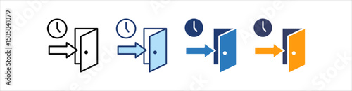 Check In Icon Set Multiple Style Collection