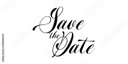 Save the Date Script Font - Elegant Calligraphy for Wedding Invitation