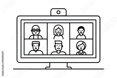 Remote Team Video Conference Screen