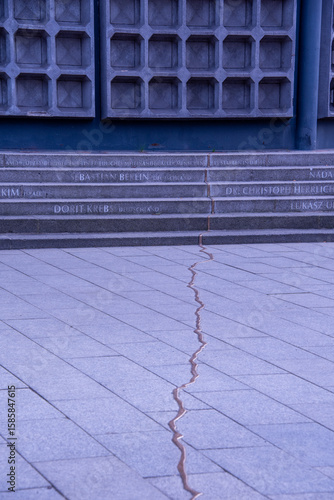 Memorial for victims of the 2016 Berlin Christmas market terrorist attack at Breitscheidplatz, near Kaiser Wilhelm Memorial Church, Germany