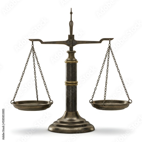 A detailed and classic image of a balance scale, representing justice, fairness, and equilibrium. The scale is made of metal and placed at center, signifying balance and the pursuit of equality