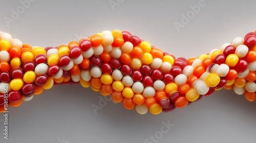 Abstract Colorful Spheres Wave