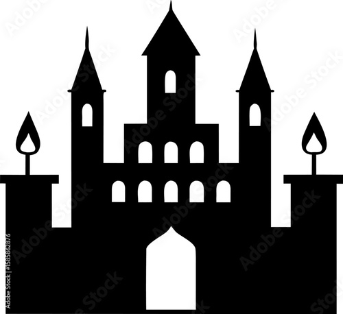 Wallpaper Mural Castle with Giant Candle Towers Illustration Torontodigital.ca