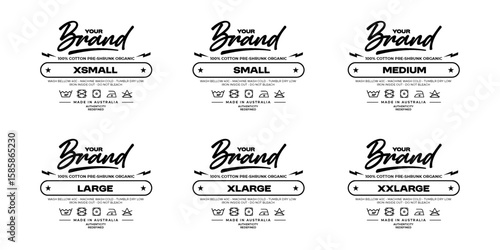 Clothing label product tag template design