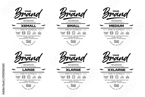 Clothing label product tag template design