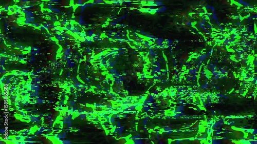 Synthwave retro glitch and noise abstract textured marble fluid looped background