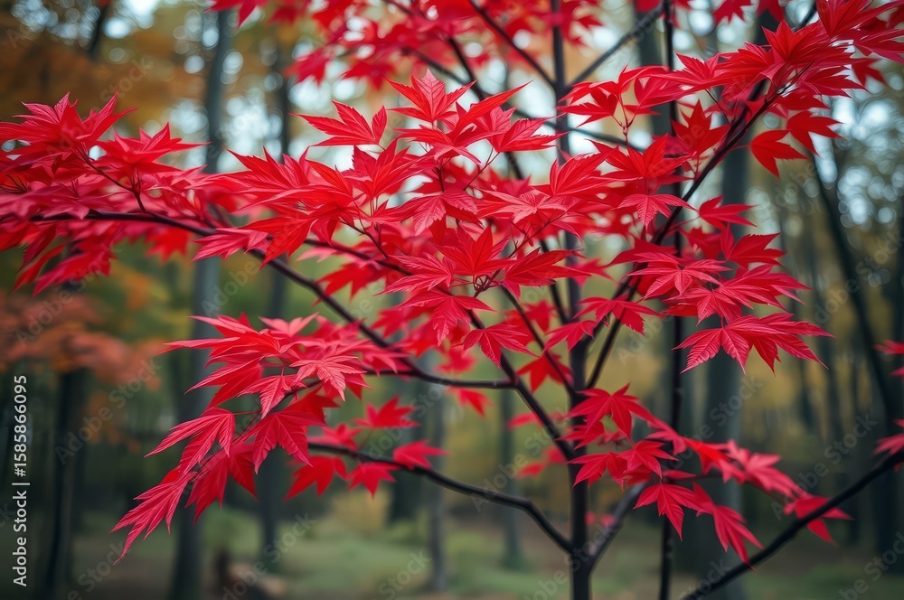 Autumn Tree with Red Leaves Autumn Tree with Red Leaves