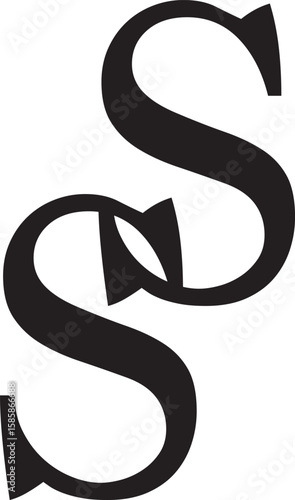Monogram Logo Design, Double Letter S
