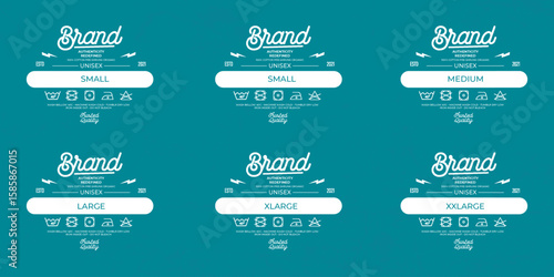 Clothing neck label tag printed concept vector design	