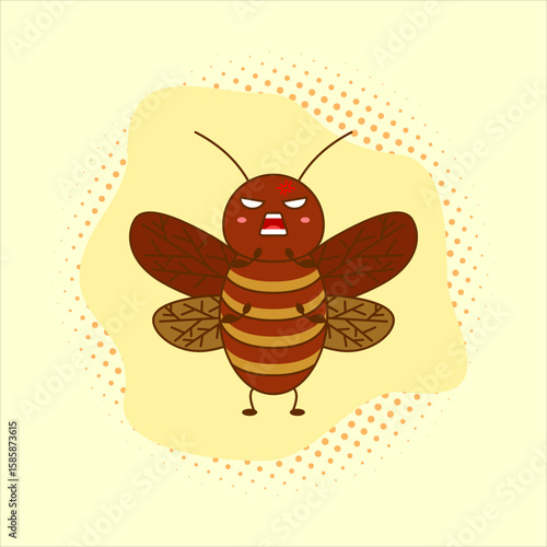 Cartoon cockroach. Vector illustration design. EPS 10.