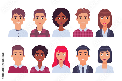 Diverse Faces: A collection of diverse faces, each representing different backgrounds and cultures, embodying the essence of inclusivity and unity, with individual expressions of uniqueness. 
