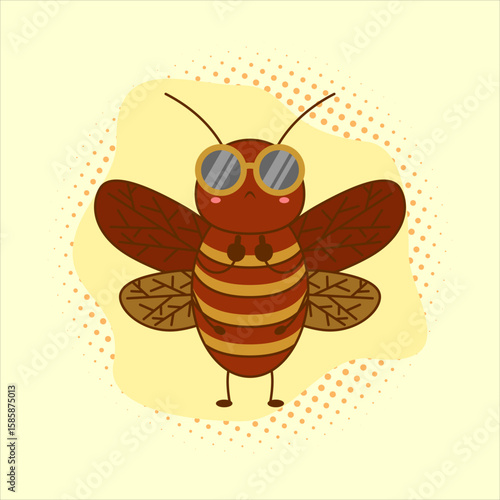Cartoon cockroach. Vector illustration design. EPS 10.
