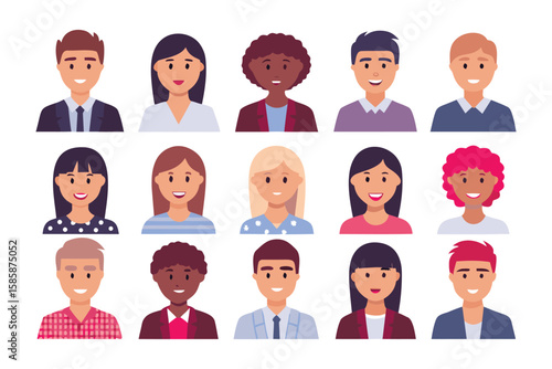 Diverse Faces in Harmony: a vibrant collection of people, representing a mosaic of backgrounds and expressions, embodying inclusivity, and unity. It captures the essence of human connection.