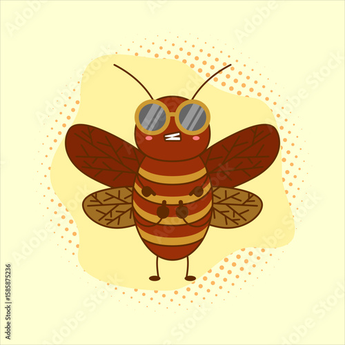 Cartoon cockroach. Vector illustration design. EPS 10.