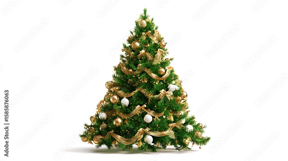 Fototapeta premium decorated christmas tree