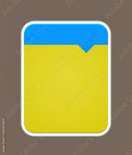 Web design element full color. Futuristic pop up interface.