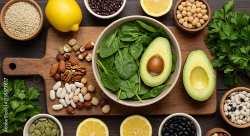 Wallpaper Mural Tazón de Buda Plato con verduras y legumbres. Torontodigital.ca