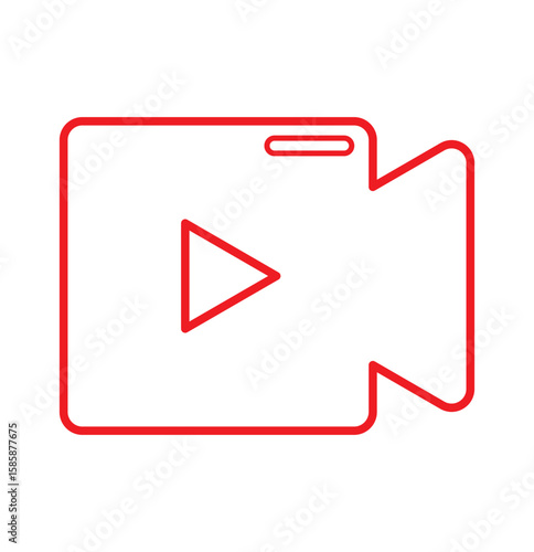 Video camera vector icon. Video camera icon for streaming. Facetime icons. video call sign. Video recording sign. Camcorder sign. Movie sign. Eps 10
