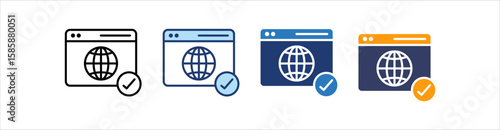 Browser Compatibility Icon Set Multiple Style Collection