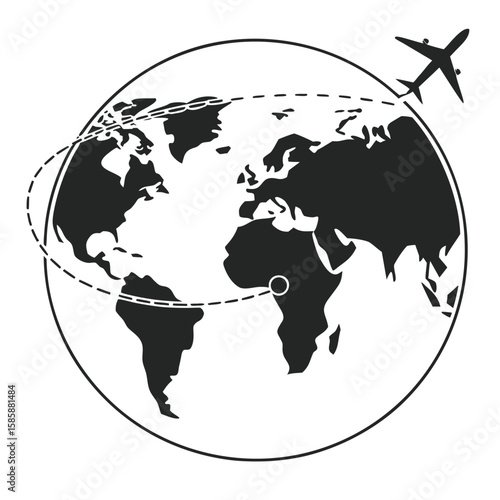 Global Travel Destinations and Flight Routes Across the World Map
