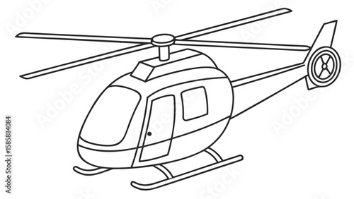 Simple Illustration of a Rotary Wing Aircraft