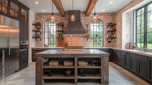 Rustic farmhouse kitchen design
