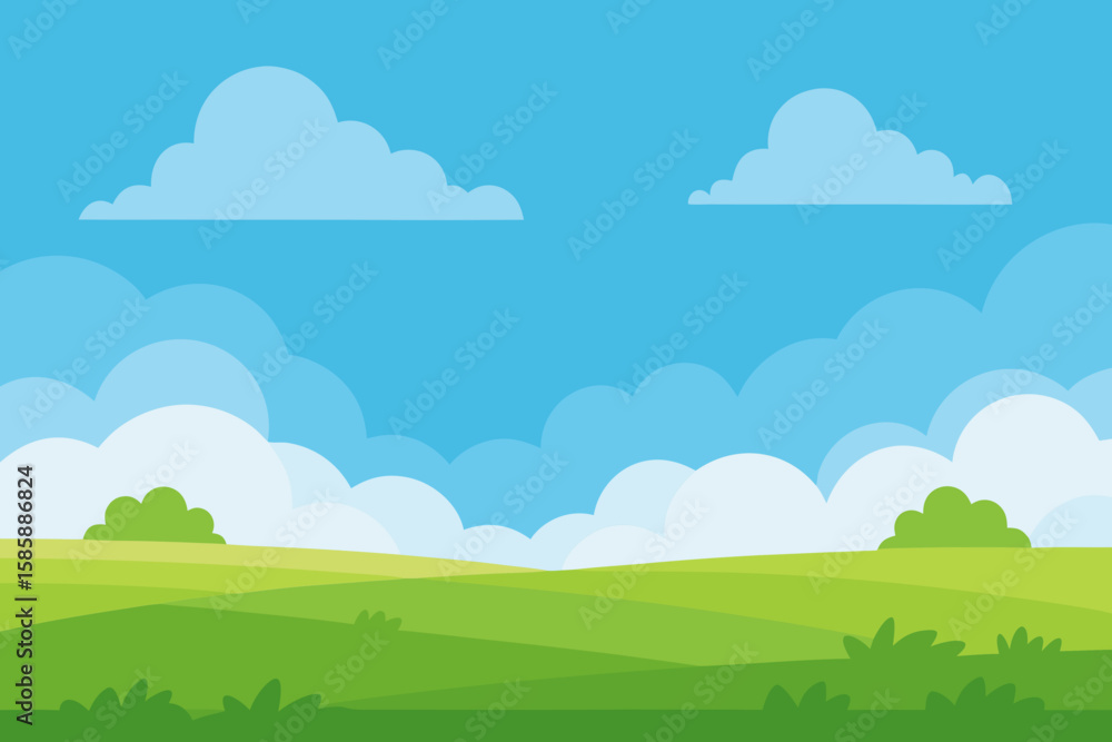 Fototapeta premium summer landscape with trees