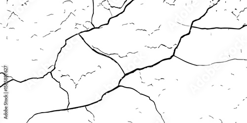 Cracked Earth, Telling a Story of How Nature’s Wrath Has Sculpted a Withered and Worn Terrain Over Centuries-Where Time and Erosion Meet: The Raw and Grunge-Textured Landscape of Dry
