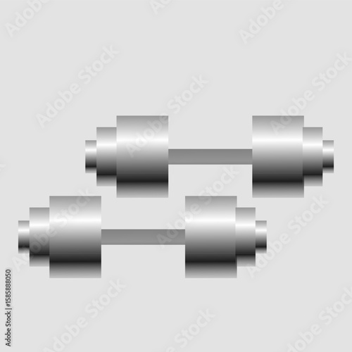 sports dumbbells vector sports equipment