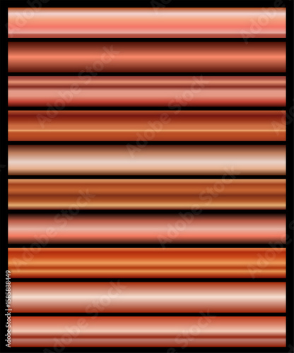 bronze gradients. Metallic bronze gradients. Elegant collection of bronze gradients.