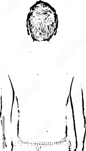 Back of man with chickenpox