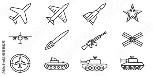 Military aircraft tanks weapons star rotor icons icon png