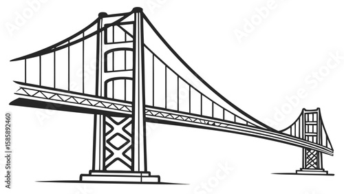 Iconic Suspension Bridge Design Engineering Marvel