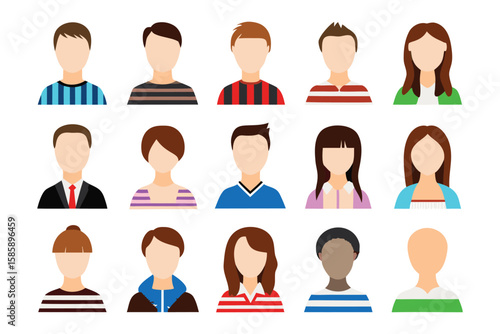 Diverse Portraits: A collection of various faceless portraits. each symbolizing individuality and the essence of humanity. a symbolic visual representation of community