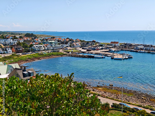 View from above over the town Mölle in Sweden