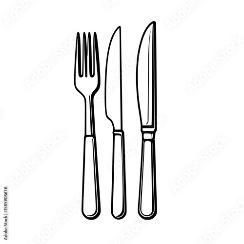 fork knife and spoon
