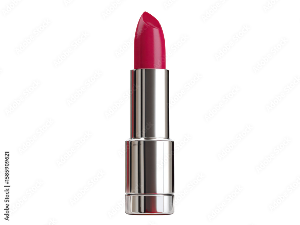 Shiny silver lipstick tube with vibrant pink color cosmetic makeup beauty fashion, Isolated, Transparent Png Shiny silver lipstick tube with vibrant pink color cosmetic makeup beauty fashion, Isolated, Transparent Png