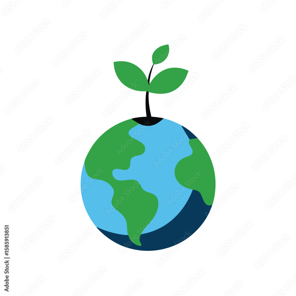 green earth with leaves green earth with leaves