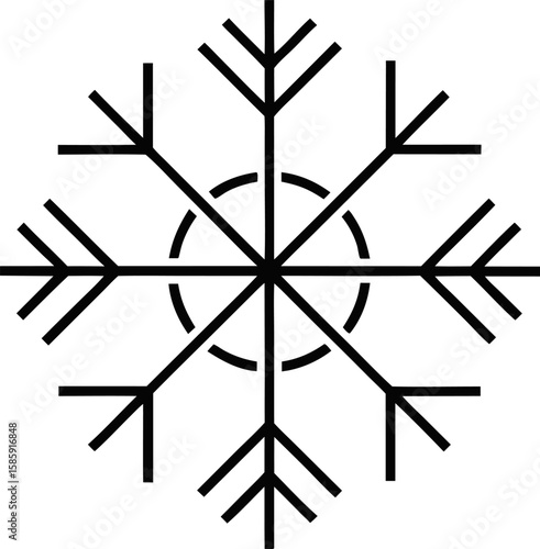 Continuous Line Helm Of Awe Aegishjalmur Symbol