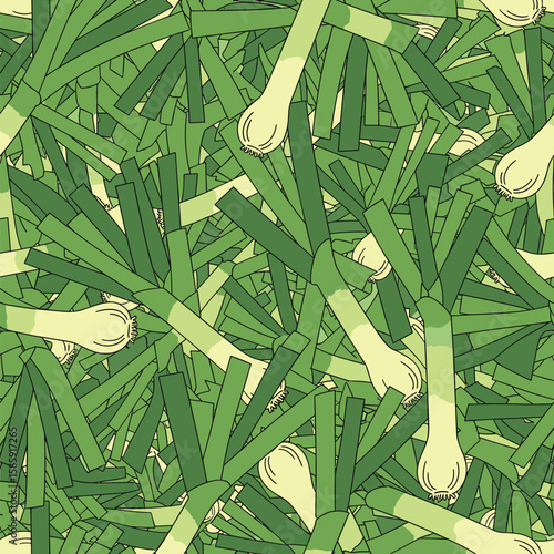 Vibrant green onion stalks artful arrangement for culinary enthusiasts