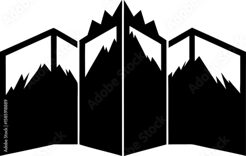 Dungeon Master Screen Mountain Range Silhouette