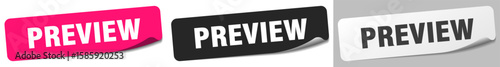 preview sticker. preview sticker set on white background