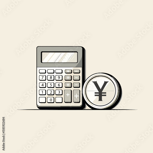 Modern Financial Calculation with Japanese Yen Coin