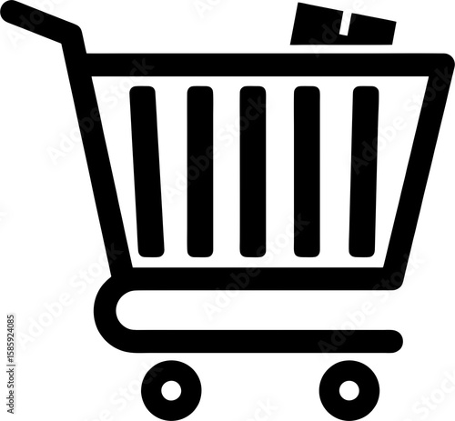 Download an e-commerce vector icon of a shopping cart, perfect for your online store's buy button design