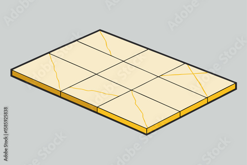 marble tile flooring with gold veining