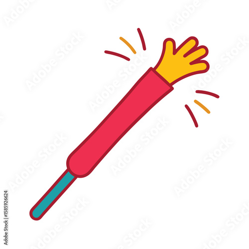 relay baton handoff doodle style on white