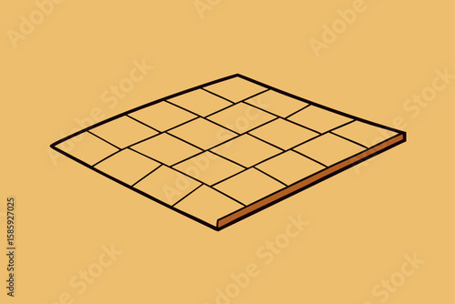 woven bamboo mat flooring in natural tone
